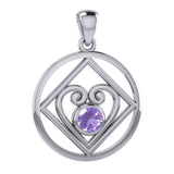 Large NA Recovery with Heart of Power Silver Pendant TPD6006