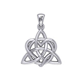 Elegance: Sterling Silver Enchanted Magic Celtic Triquetra Heart Pendant - TPD6195 by Peter Stone