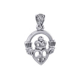 Claddagh with Peace Silver Pendant TPD7025