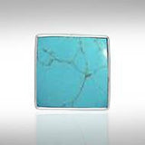 Square Cabochon Silver Pendant TPD715 - Jewelry