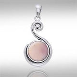 Spiral Cabochon Silver Pendant TPD717 - Jewelry