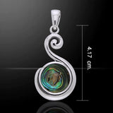 Spiral Cabochon Silver Pendant TPD717 - Jewelry