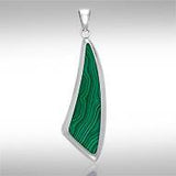 Trillion Cabochon Silver Pendant TPD718 - Jewelry