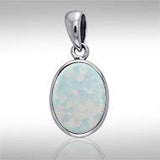 Oval Cabochon Silver Pendant TPD736 - Jewelry