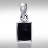 Rectangle Cabochon Silver Pendant TPD737