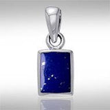 Rectangle Cabochon Silver Pendant TPD737 - Jewelry