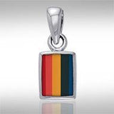 Rectangle Cabochon Silver Pendant TPD737 - Jewelry