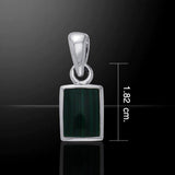 Rectangle Cabochon Silver Pendant TPD737 - Jewelry