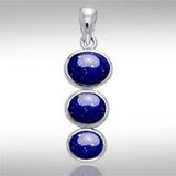 Tiered Cabochon Silver Pendant TPD738 - Jewelry