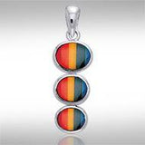 Tiered Cabochon Silver Pendant TPD738 - Jewelry