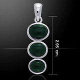 Tiered Cabochon Silver Pendant TPD738 - Jewelry