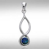 Infinity Cabochon Silver Pendant TPD739 - Jewelry