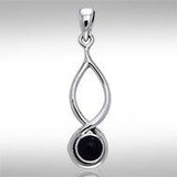 Infinity Cabochon Silver Pendant TPD739 - Jewelry