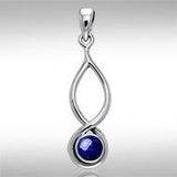 Infinity Cabochon Silver Pendant TPD739 - Jewelry