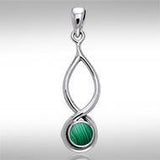 Infinity Cabochon Silver Pendant TPD739 - Jewelry