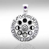 Zodiac Symbol Wheel Silver Pendant TPD876 - Jewelry