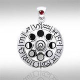 Zodiac Symbol Wheel Silver Pendant TPD876 - Jewelry