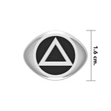 AA Symbol Sterling Silver Ring TR117