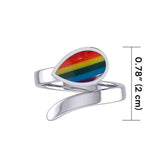 Rainbow Pride LGBTQ Sterling Silver Ring TR1367 - Jewelry