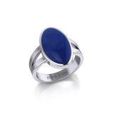 Large Oval Inlaid Stone Ring TR3856 - Jewelry