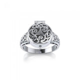 Celtic Knotwork Spiral Poison Ring TR846 - Jewelry