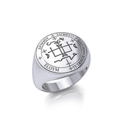 Archangel Gabriel Sigil Sterling Silver Ring TRI1565
