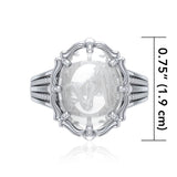 Mermaid Sterling Silver Ring with Natural Clear Quartz TRI1729