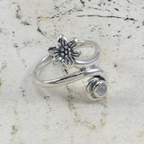 Flower Silver Ring TRI1874 - Jewelry