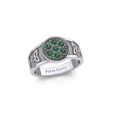 Celtic Trinity Knot Ring with Gemstones TRI1946