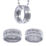 Archangel Raphael Sigil Silver Ring with Ball Chain TSE669