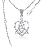 Celtic Motherhood Triquetra or Trinity Heart Silver Pendant TPD5782