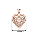 Celtic Knot Heart Rose Gold Pendant UPD3015