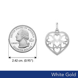 Heart in Heart White Gold Pendant WPD3422