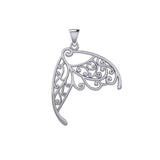 Butterfly Wing 14K White Gold Pendant WPD3586