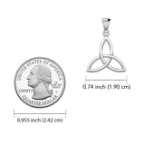 Celtic Trinity Knot 14K White Gold Pendant Small Size WPD5607