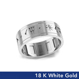 Steve Miller Inanna or Ishtar Goddess White Gold Spinner Ring WRI2159