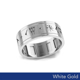 Steve Miller Inanna or Ishtar Goddess White Gold Spinner Ring WRI2159