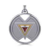 Symbol Of Femininity Silver and Gold Pendant by Sibylle Grummes Unruh MPD1239 - Jewelry