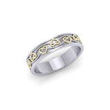 Celtic Knotwork Silver and Gold Ring MRI1345