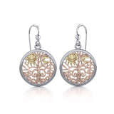 Celtic Tree of Life Three Tone Earrings OER060 - Jewelry