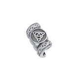 Triquetra with Celtic Accented Silver Bead TBD363