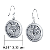 Om Meditation Silver Earrings TE1052 - Jewelry