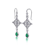 Celtic Quaternary Knot Sterling Silver Earrings TE2891
