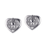Celtic Claddagh Heart Post Earrings TER1654 - Jewelry