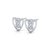 Celtic Heart Post Earrings TER1655