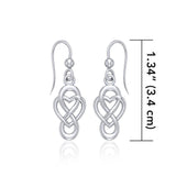 Celtic Infinity with Heart Sterling Silver Earrings TER1686 - Jewelry