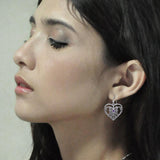 Celtic Triple Goddess Love Peace Sterling Silver Earrings with Gemstone TER1702 - Jewelry