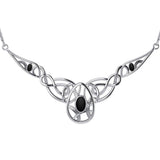 Infinite Rebirth Silver Necklace with Gemstones TNC332