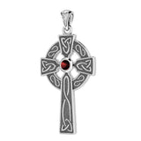 Believe in thy Holy Cross ~ Sterling Silver Jewelry Pendant with a shimmering Gemstone TP3252 - Jewelry