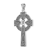 Believe in thy Holy Cross ~ Sterling Silver Jewelry Pendant with a shimmering Gemstone TP3252 - Jewelry